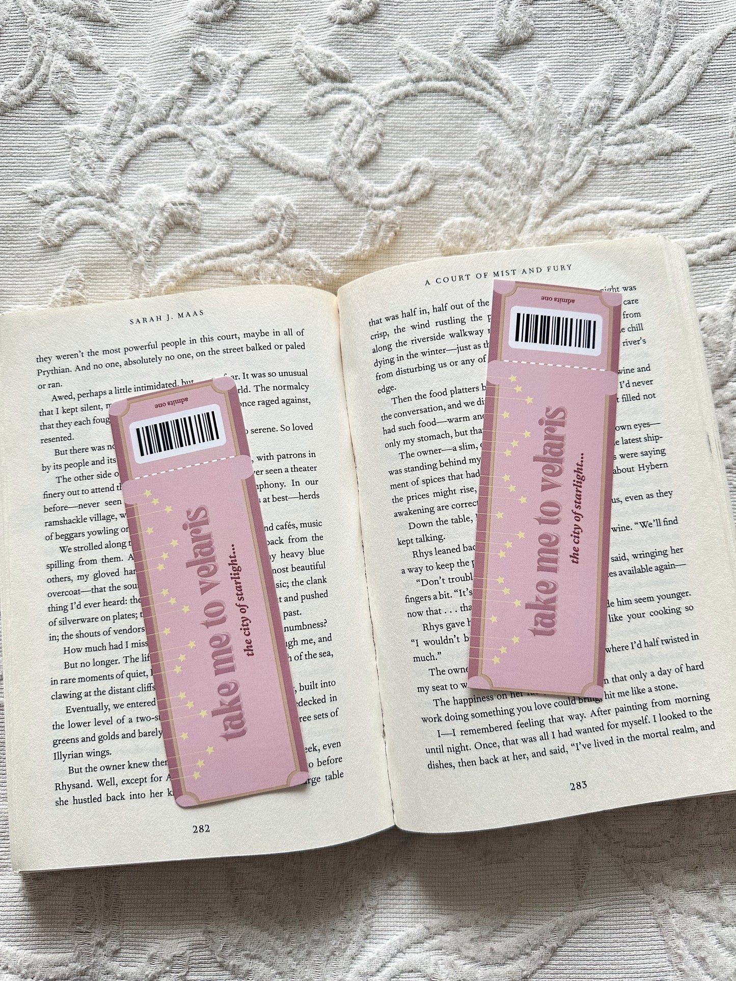 velaris ticket bookmark