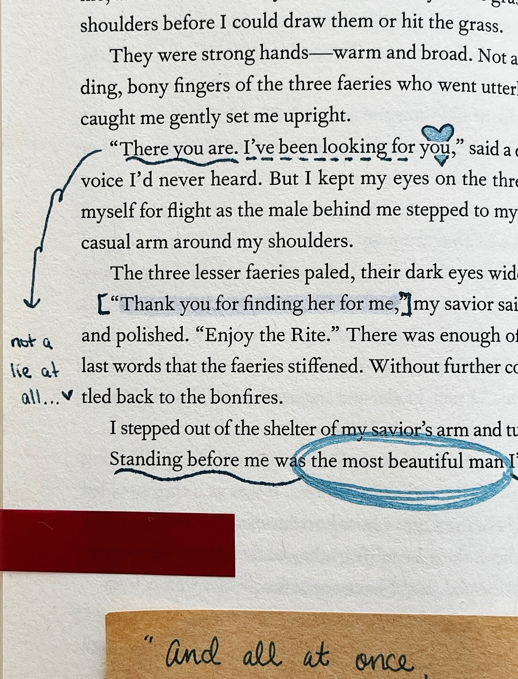 annotated copy of a court of thorns and roses